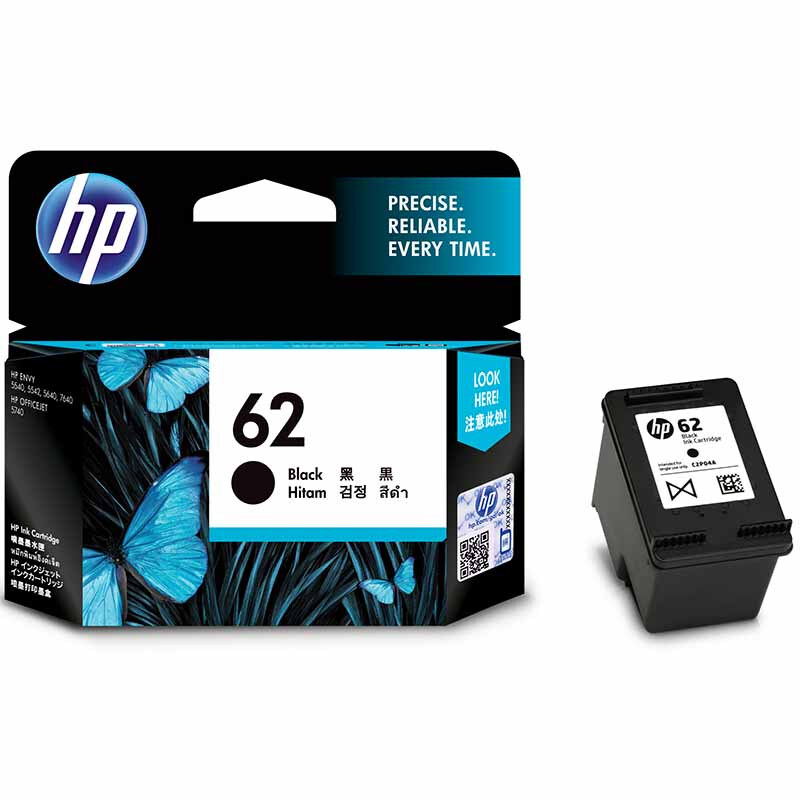 惠普(HP)C2P04AA 62 原装黑色墨盒 适用HP Officejet 200 移动打印机 OfficeJet 258 Mobile All-in-One