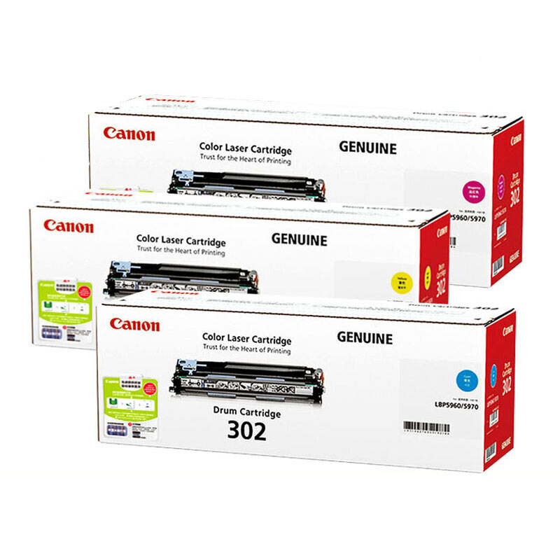 佳能(CANON) 原装Cartridge 302 感光鼓组合（红黄蓝）红黄蓝硒鼓 约40000页 适用佳能LBP5960