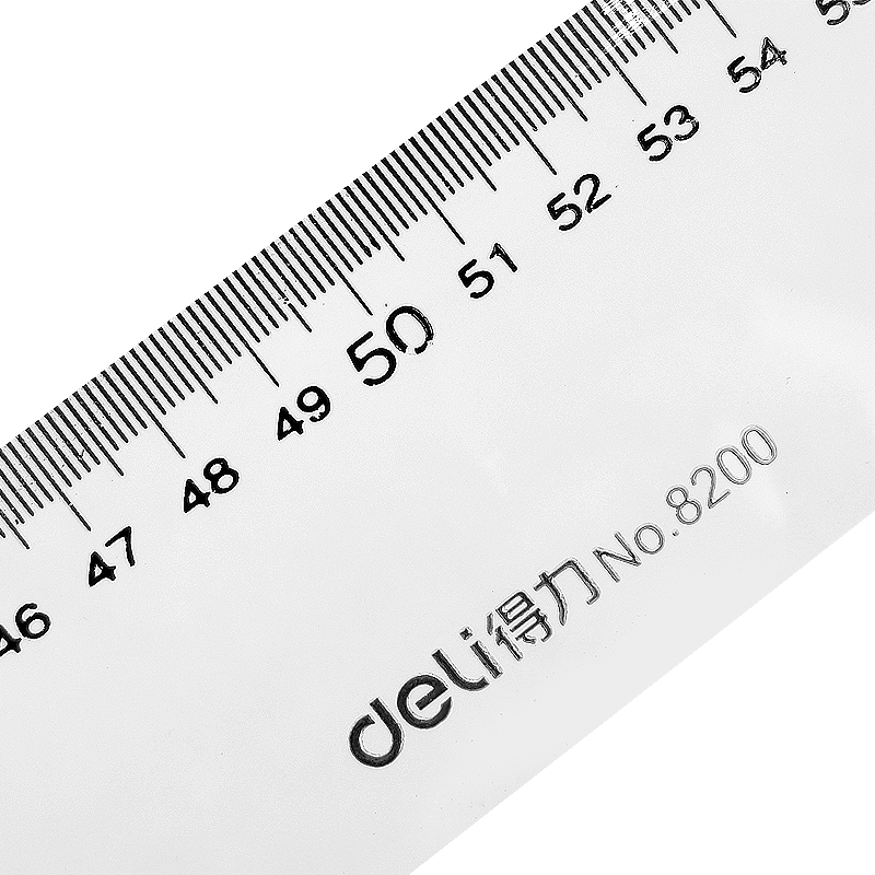 得力8200有机直尺 直尺100cm塑料直尺工程尺 测量尺 1米直尺