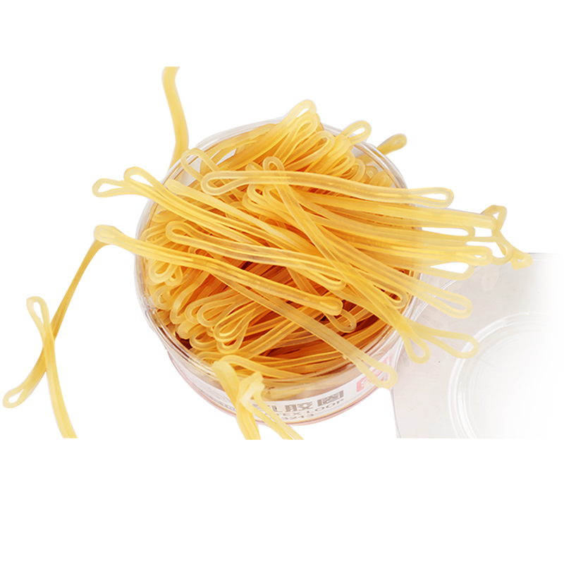 得力3213乳胶圈 橡皮筋 办公财务用 强韧性牢固 长久耐用1筒装 100g/筒