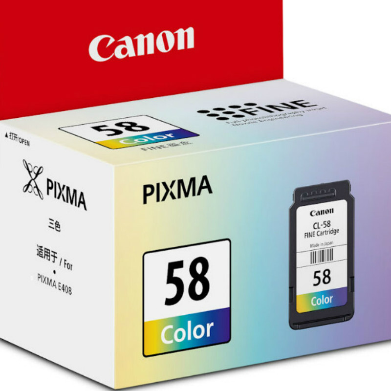 佳能(Canon)CL-58原装彩色墨盒 300页 适用佳能E408