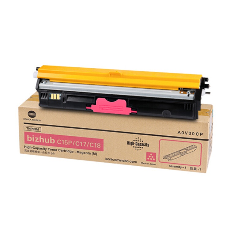 柯尼卡美能达(KONICA MINOLTA) 原装bizhub C15P/C17/C18 品红碳粉盒TNP32M(2.5K)　 适用bizhub C15P/C17/C18 品红色