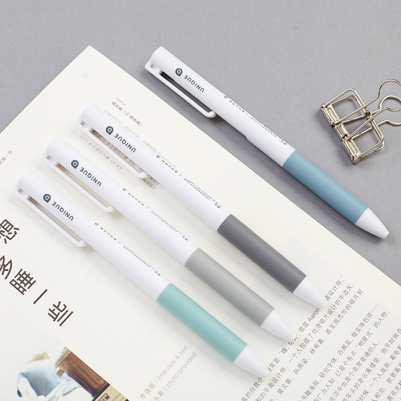 得力A023中性笔0.5mm子弹头 黑色笔芯水笔 按动中性笔 单支价 外壳颜色随机