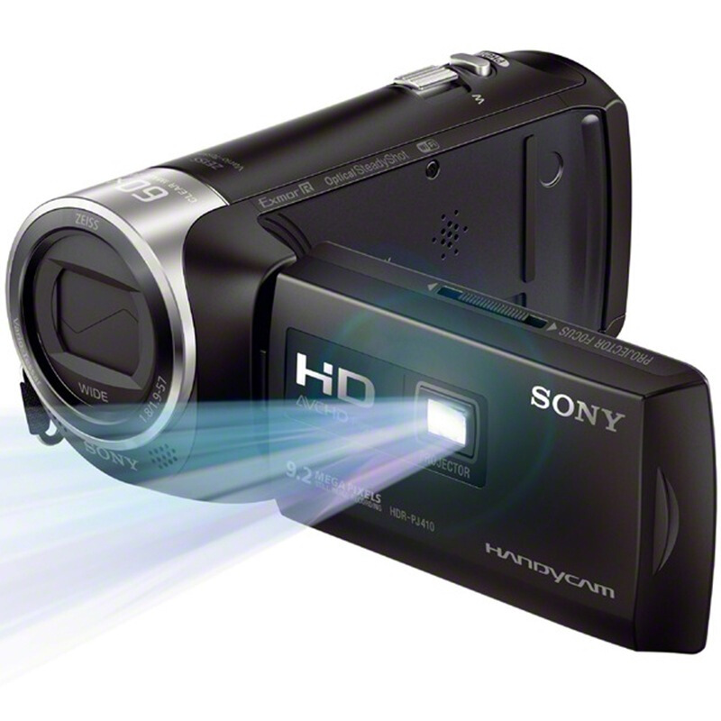 索尼（SONY）HDR-PJ410 高清数码摄像机（光学防抖 30倍光学变焦 蔡司镜头 内置投影 WIFI/NFC传输）