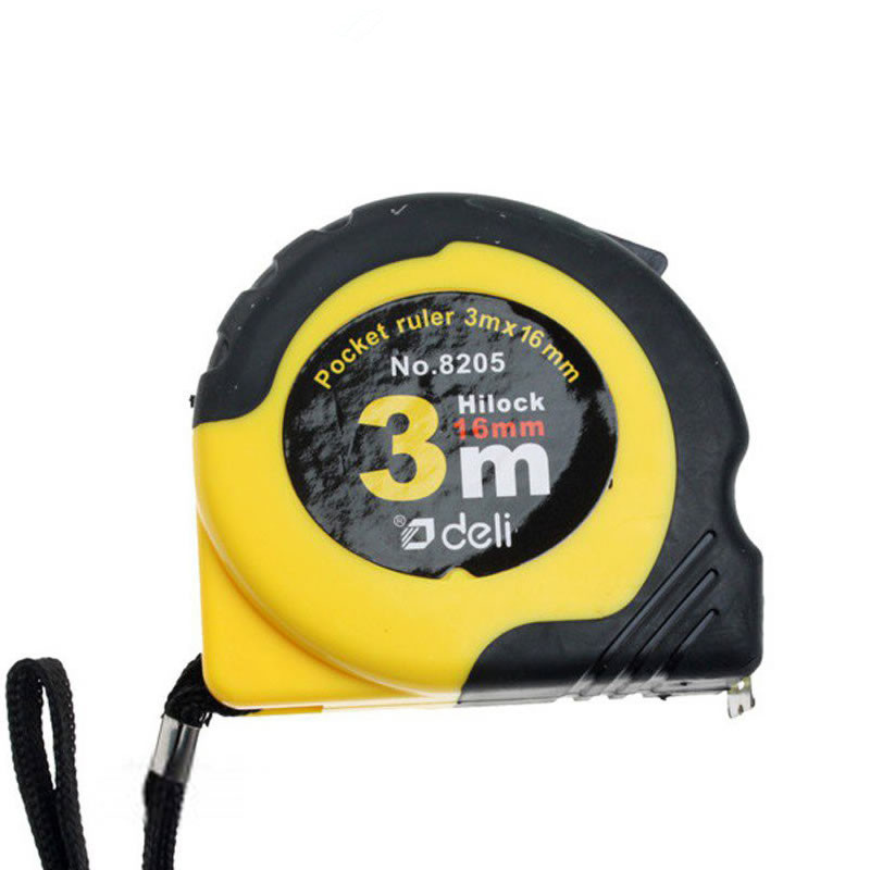 得力8205 3米/8206 5米钢卷尺 测量精准中碳钢尺