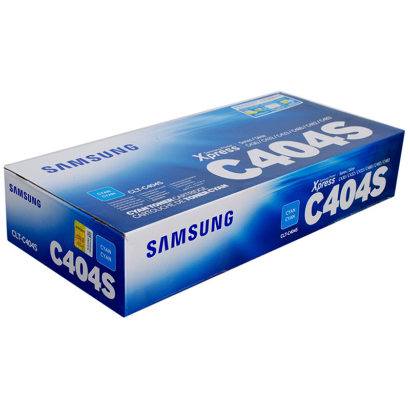 三星(SAMSUNG)CLT-C404S/XIL青色原装硒鼓 适用SL-C430/XIL,SL-C480/XIL/颜色：彩色鼓粉一体青色