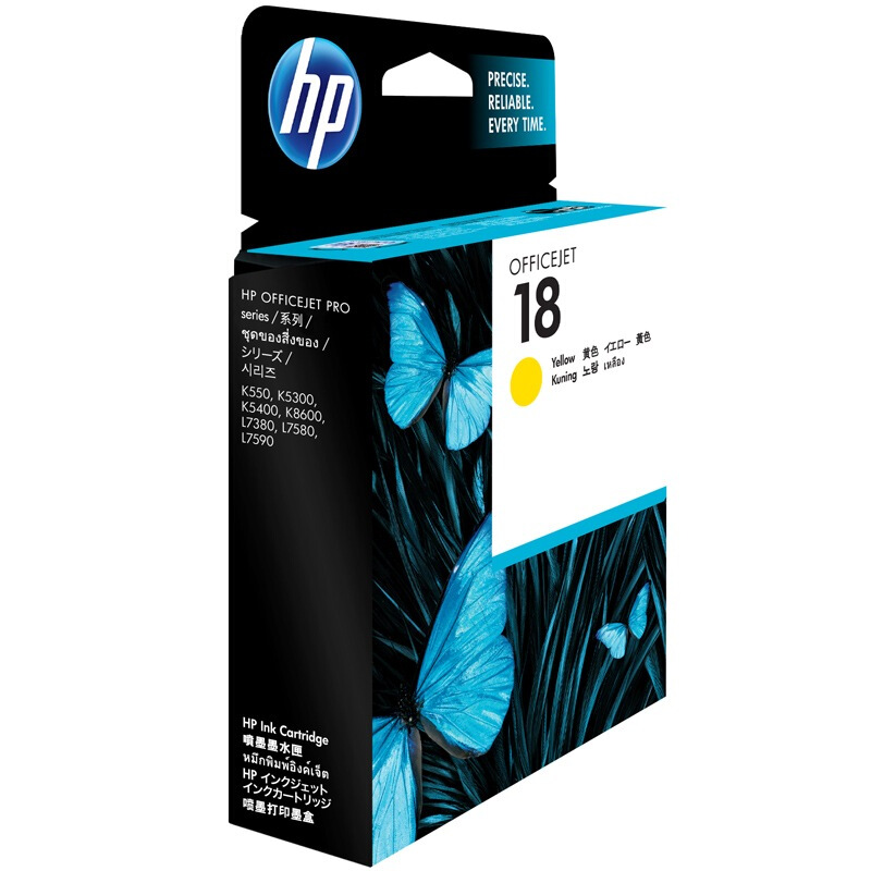 惠普(HP)C4939A 18号黄色原装墨盒 约860页 适用 Officejet L7380,L7580,L7590