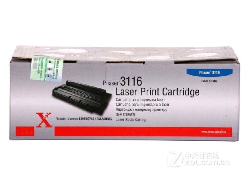 富士施乐(Fuji Xerox) 适用Phaser 3116 激光打印硒鼓109R00748原装 激光打印硒鼓 约3000页