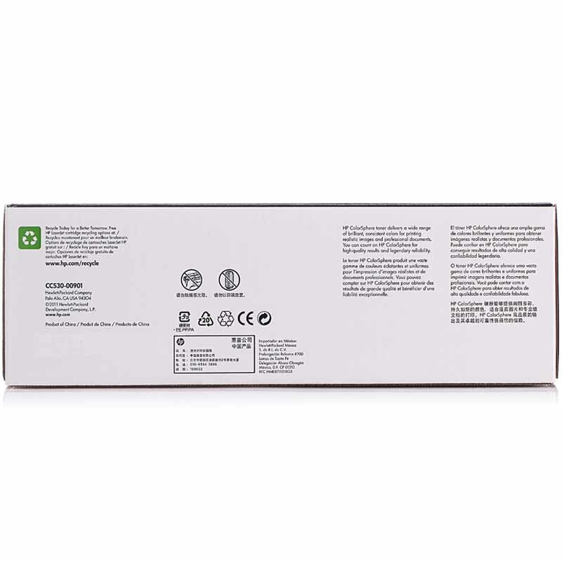 惠普 CC530AC 黑色硒鼓 304A适用Color LaserJet CP2025/2025n/2025dn/2025x 打印机 /颜色：黑色