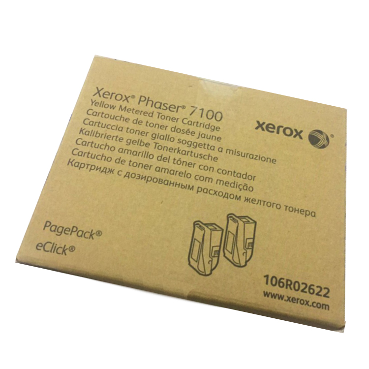 富士施乐(Fuji Xerox) 适用Phaser 7100 黄色双包装碳粉盒106R02622原装 黄色 约9000页