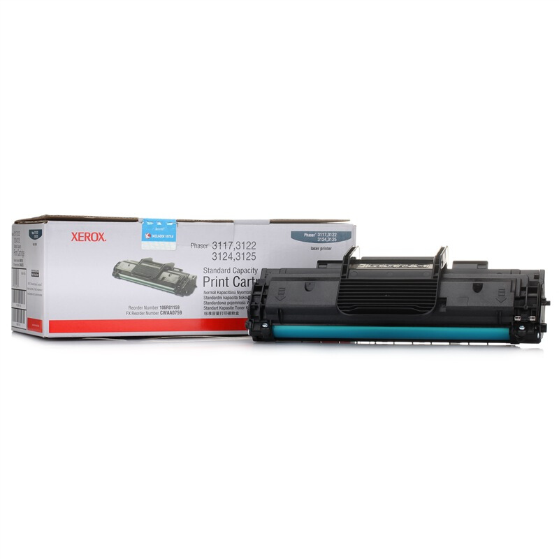 富士施乐(Fuji Xerox) 适用Phaser 3117,3122,3124,3125 标准容量打印碳粉盒106R01159原装 黑色 约3000页