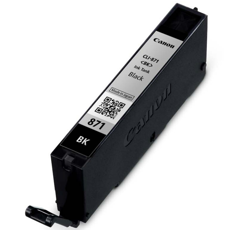 佳能(Canon)CLI-871BK原装标准容量黑色墨盒 1105页 适用佳能MG7780MG6880MG5780TS9080TS8080TS6080TS5080