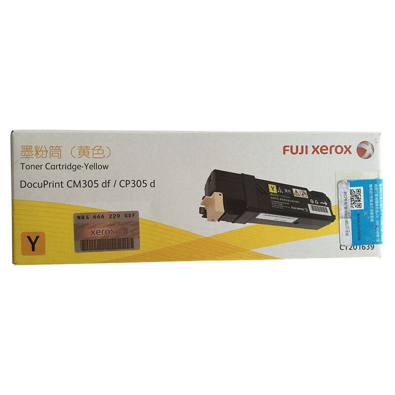 富士施乐(Fuji Xerox) 适用DP CM305df/CP305d 黄色墨粉筒CT201639原装 约3000页 黄色